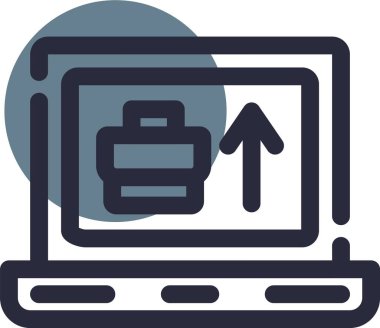 laptop ile ok simgesi