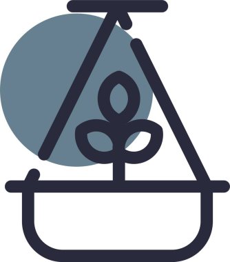 Bir çizgi film ağaç simgesinin vektör illüstrasyonu