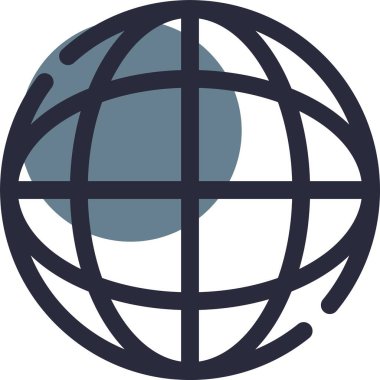 Küre. Web simgesi basit tasarım