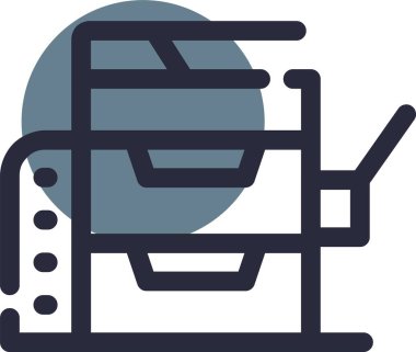 Yedek kulübesi Web simgesi basit illüstrasyon