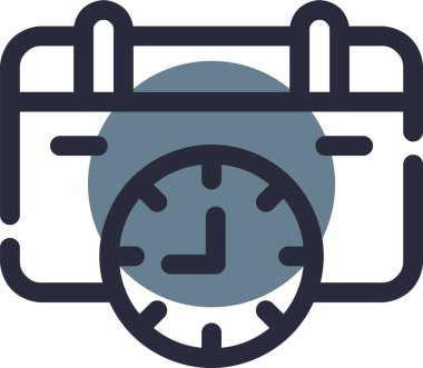 Bir saat simgesinin vektör illüstrasyonu