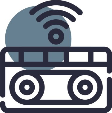 Radyo simgesinin vektör illüstrasyonu