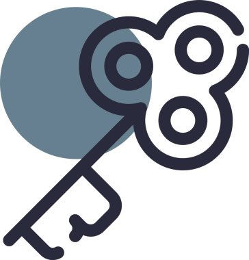 Anahtar simgesi vektör illüstrasyonu