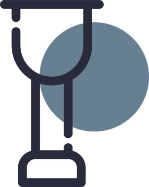 Mavi ve beyaz bir ikonun vektör illüstrasyonu