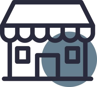 dükkan vektör simgesi modern basit vektör illüstrasyonu