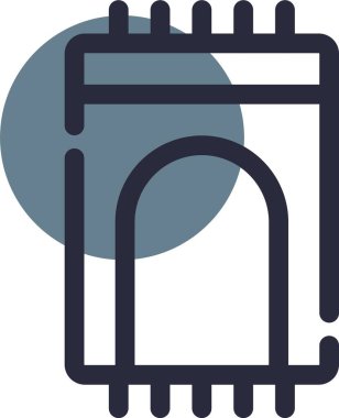 Bir takvim simgesinin vektör illüstrasyonu