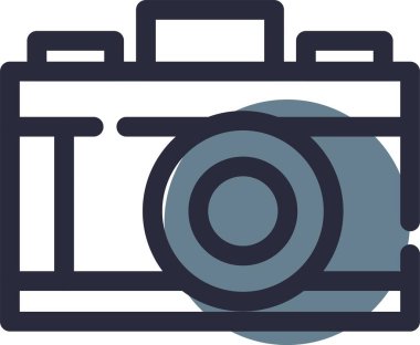 Kamera simgesi, vektör illüstrasyonu