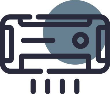 Bir robot simgesinin vektör illüstrasyonu