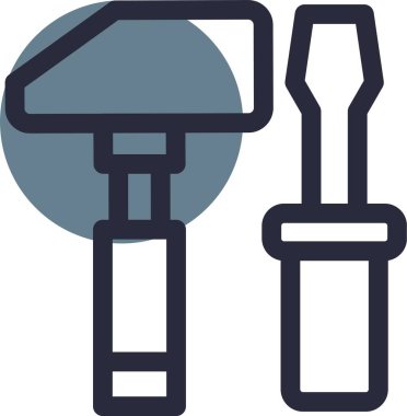 İnşaat. Web simgesi basit illüstrasyon