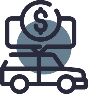 - Araba. Web simgesi basit illüstrasyon