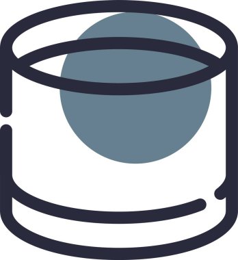 Varil yağı kutusu simgesi - taslak biçimi