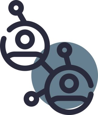 Robot simgesinin vektör illüstrasyonu