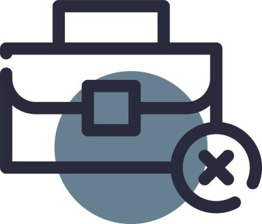 Evrak çantası simgesinin vektör illüstrasyonu