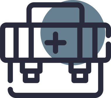 Çanta simgesinin vektör illüstrasyonu