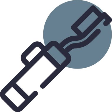 Kablolu yayın ikonu. Web için araba kablosu vektör simgesinin özet çizimi.