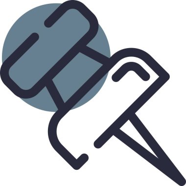 Uydu anten simgesi renk ana hatları vektörü