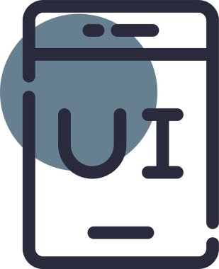 Tarayıcı web arayüzü simgesi ana hat biçiminde