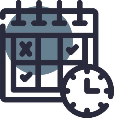 Takvim. Web simgesi basit illüstrasyon