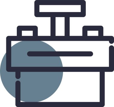 Modern ofis simgesinin vektör illüstrasyonu