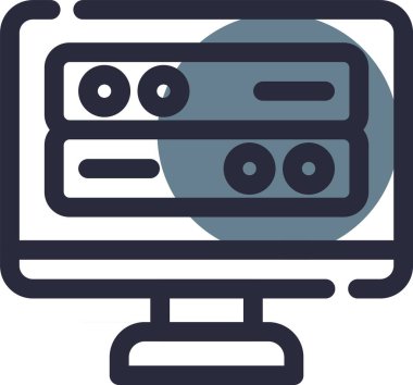 Ağ simgesi. Basit bir elektronik illüstrasyon