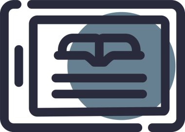 Kitap simgesinin vektör illüstrasyonu