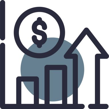 Para için. Web simgesi basit illüstrasyon