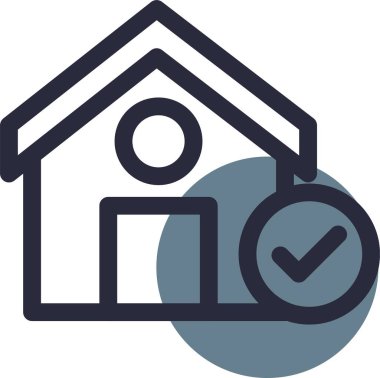 Ev. Web simgesi basit illüstrasyon