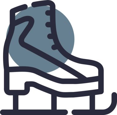 Filedoutline tarzında buz pateni simgesi