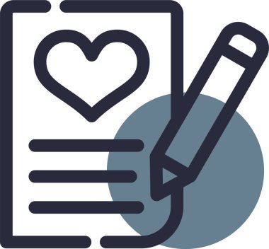 kalp simgesi, vektör illüstrasyonu