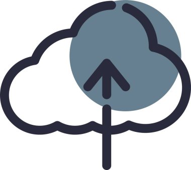 Bulut. Web simgesi basit illüstrasyon