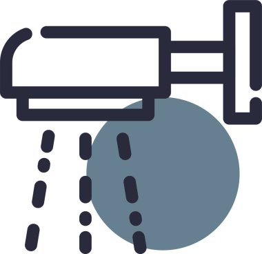 Bir duş simgesinin vektör illüstrasyonu