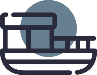 tekne ikonu vektör illüstrasyonu