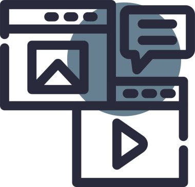 Tarayıcı internet simgesi düz biçimli