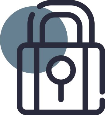 Kilit simgesinin vektör illüstrasyonu