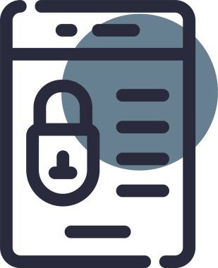 Web simgesi, güvenlik sisteminin vektör illüstrasyonu