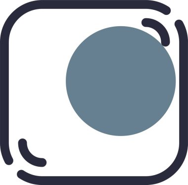 Beyaz ve mavi dairenin vektör çizimi