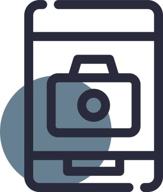 Kamera. Web simgesi basit illüstrasyon