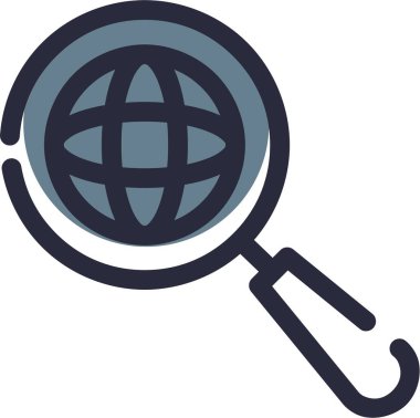 Büyüteç arama simgesi. Basit resimleme