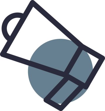 Çay ikonu doldurulmuş - taslak biçiminde