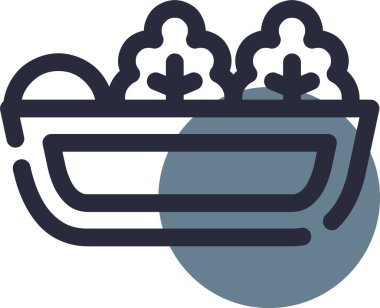 Paskalya yumurtaları. Web simgesi basit illüstrasyon