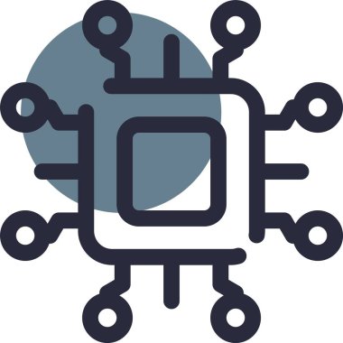 devre kartı simgesi vektör illüstrasyonu