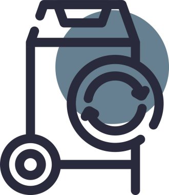 Elektrikli süpürge simge vektör çizim