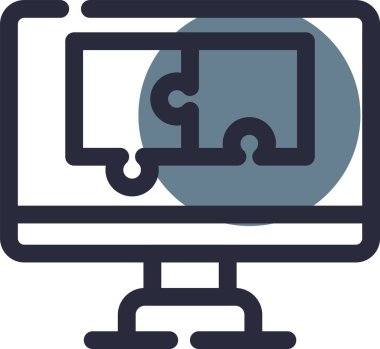 Bilgisayar. Beyaz arkaplanda web simgesi