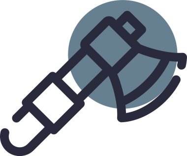 Fırçalı bir karikatür simgesinin vektör çizimi