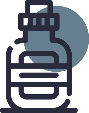 vektör şişe simgesi, vektör illüstrasyonu