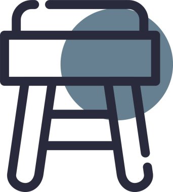 Masa. Web simgesi basit illüstrasyon