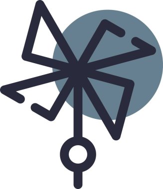 Pusula. Web simgesi basit illüstrasyon