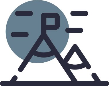 Golf bayrağı golf ikonu