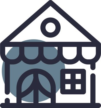 Ev. Web simgesi basit illüstrasyon