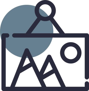 iş hedefi simgesi ana hat biçiminde